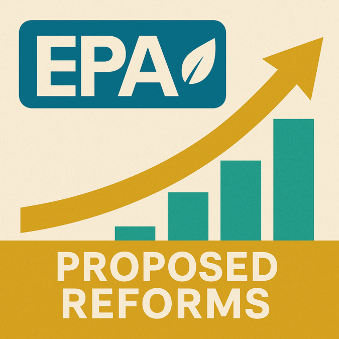EPA refrigerant rule rollback graphic showing proposed changes for HVACR, refrigeration, and semiconductor sectors.