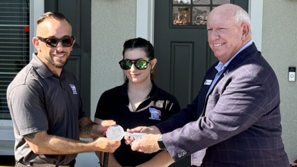 Homes for Our Troops key ceremony celebrating Army Sgt. Eric Trinidad receiving the keys to his specially adapted home