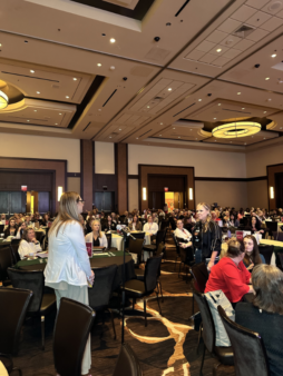 Women in HVACR conference attendees at industry networking event